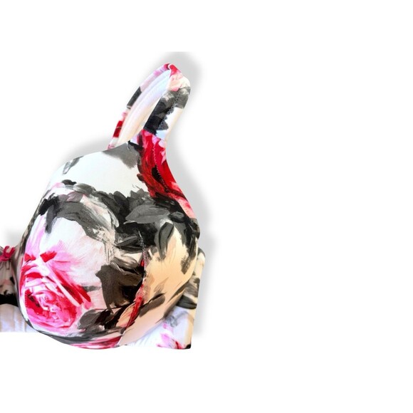 Cacique 36851 White Floral Smooth Lightly Lined Balconette Bra 42D - Picture 2 of 6